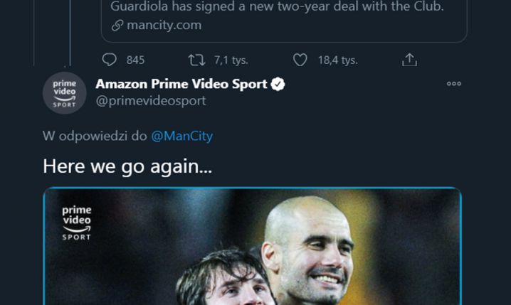 REAKCJA Amazon Prime na przedłużenie kontraktu Pepa Guardioli! :D
